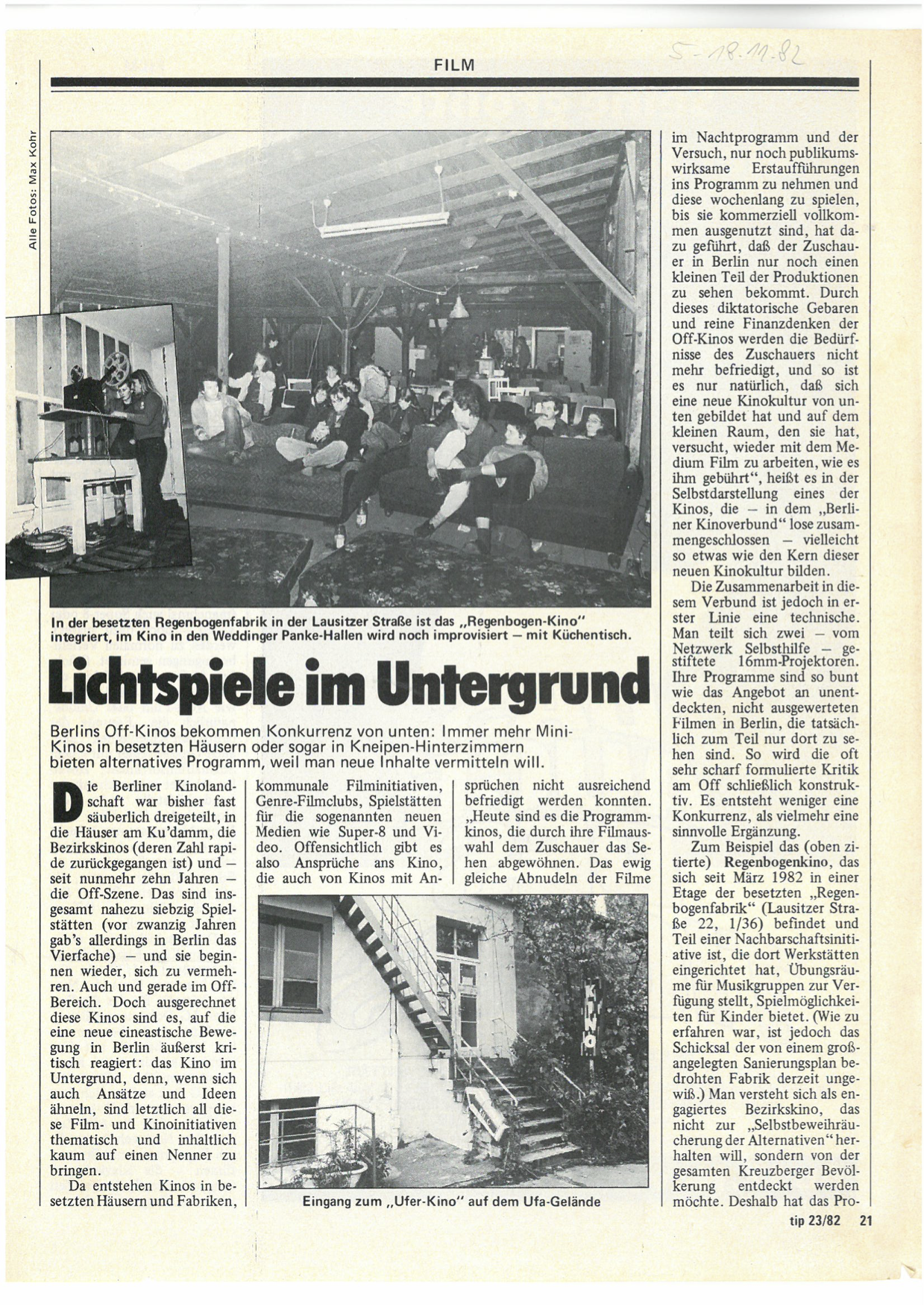 Lichtspiele im Untergrund S1