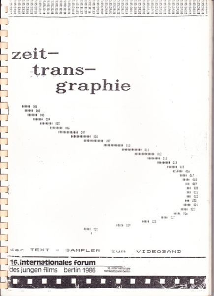 Deckblatt Zeittransgraphie Broschüre von 1986 Deckblatt Zeittransgraphie Broschüre von 1986